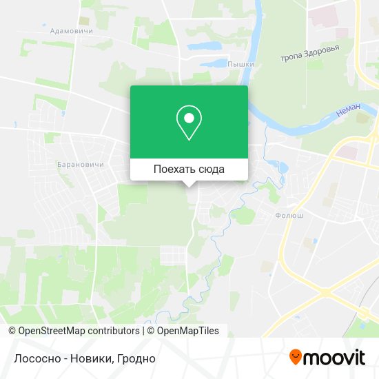 Карта Лососно - Новики