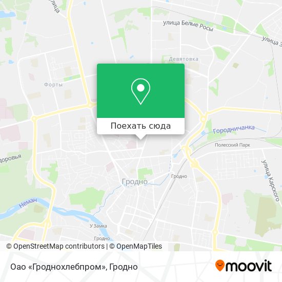 Карта Оао «Гроднохлебпром»