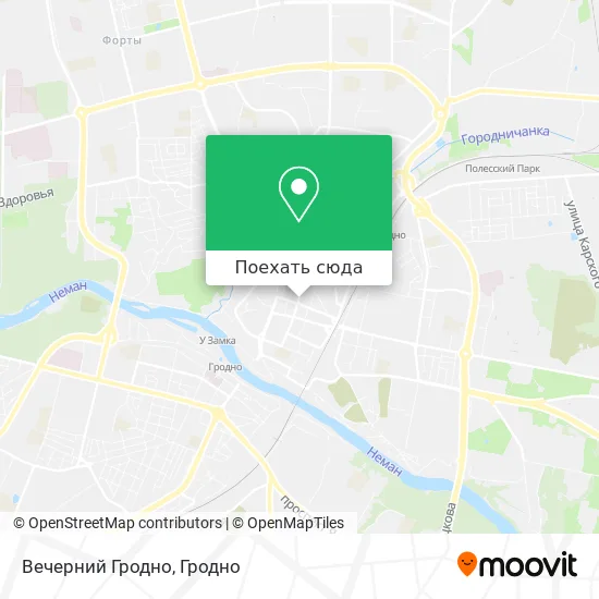 Карта Вечерний Гродно