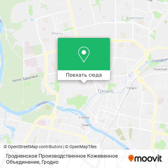 Карта Гродненское Производственное Кожевенное Объединение