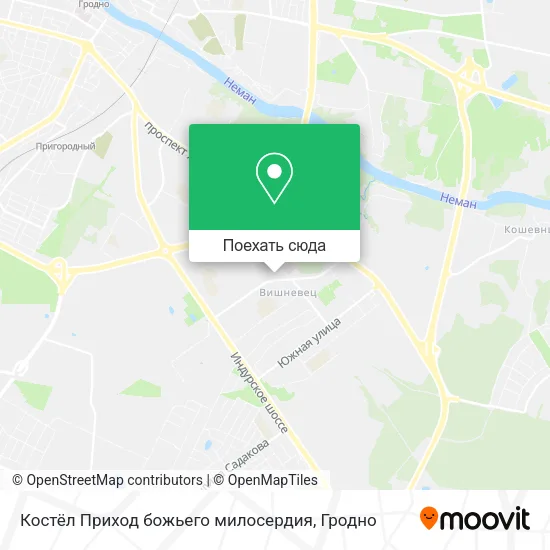 Карта Костёл Приход божьего милосердия
