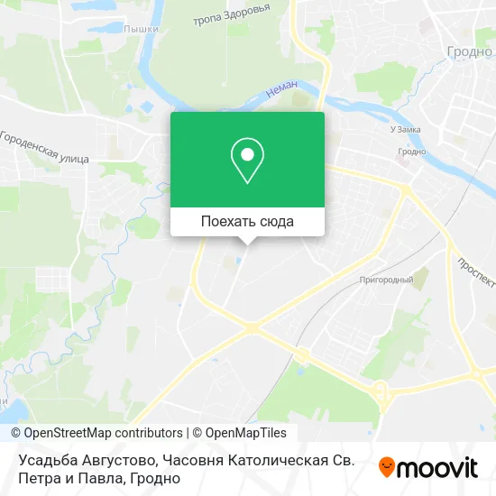 Карта Усадьба Августово, Часовня Католическая Св. Петра и Павла