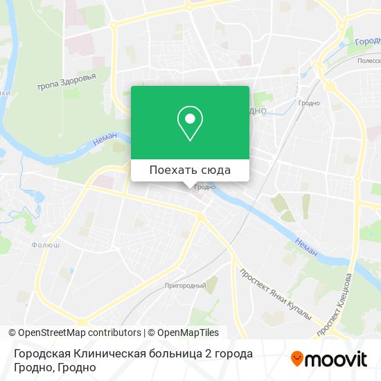 Карта Городская Клиническая больница 2 города Гродно