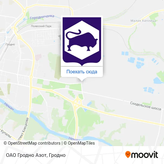 Карта ОАО Гродно Азот