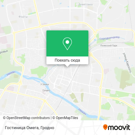 Карта Гостиница Омега