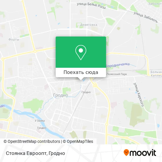 Карта Стоянка Евроопт