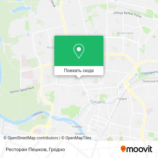 Карта Ресторан Пешков