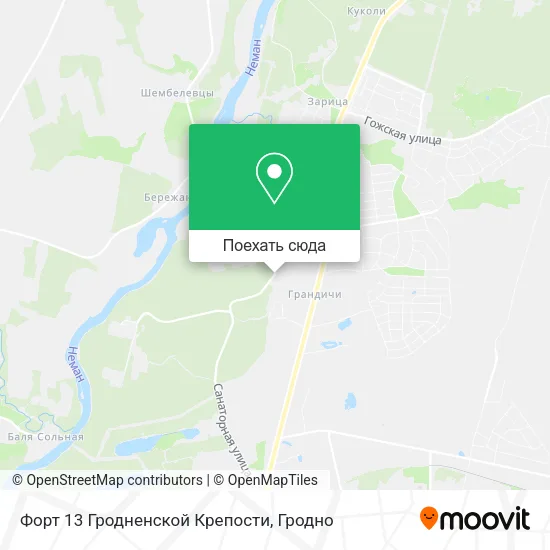 Карта Форт 13 Гродненской Крепости