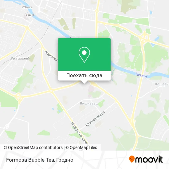 Карта Formosa Bubble Tea