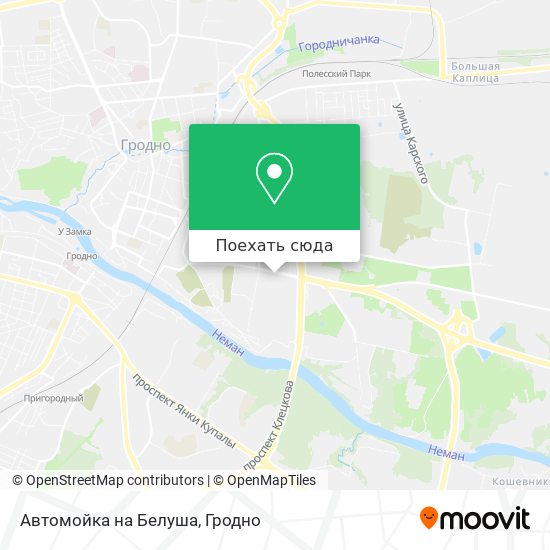 Карта Автомойка на Белуша