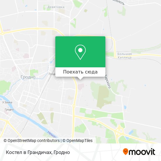 Карта Костел в Грандичах