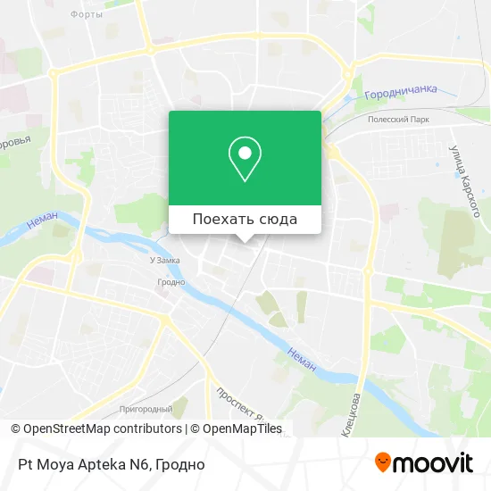 Карта Pt Moya Apteka N6