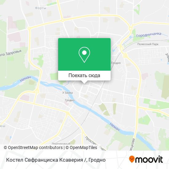 Карта Костел Свфранциска Ксаверия /