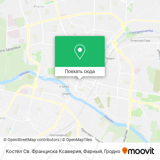 Карта Костёл Св. Франциска Ксаверия, Фарный
