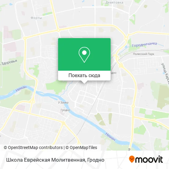 Карта Школа Еврейская Молитвенная