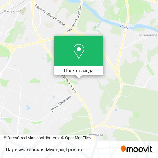 Карта Парикмахерская Миледи