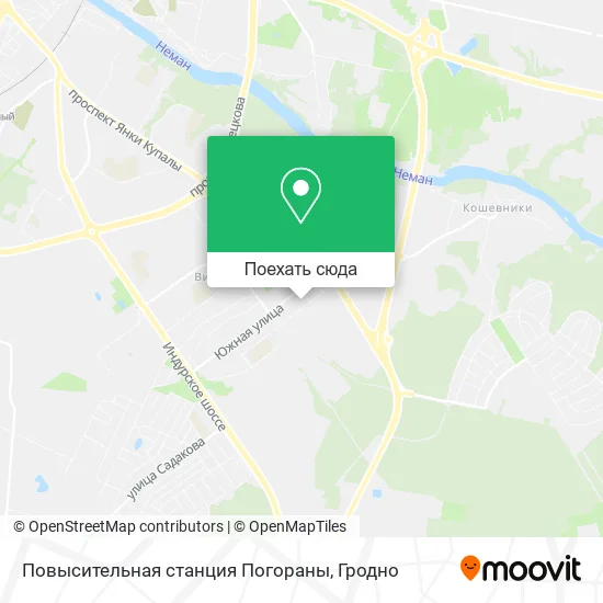 Карта Повысительная станция Погораны