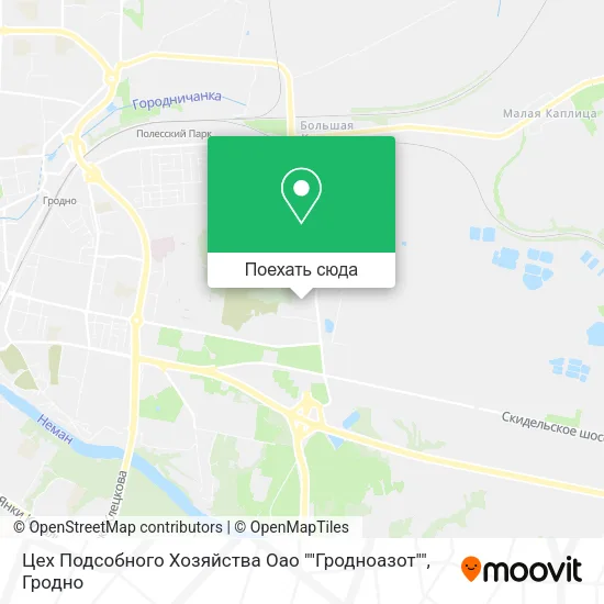 Карта Цех Подсобного Хозяйства Оао ""Гродноазот""