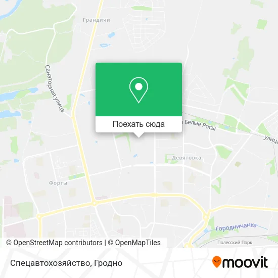 Карта Спецавтохозяйство