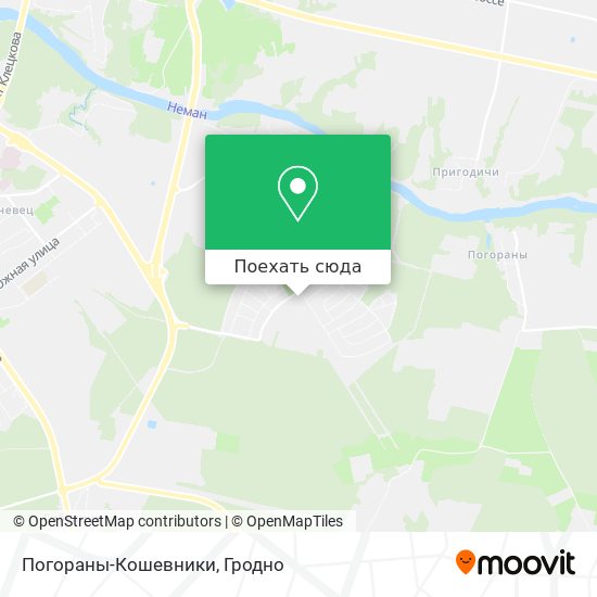 Карта Погораны-Кошевники