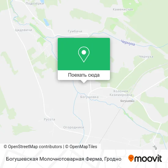 Карта Богушевская Молочнотоварная Ферма