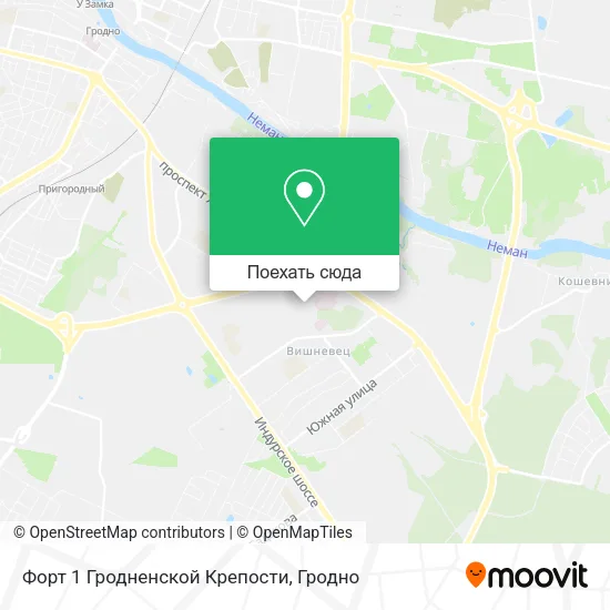 Карта Форт 1 Гродненской Крепости