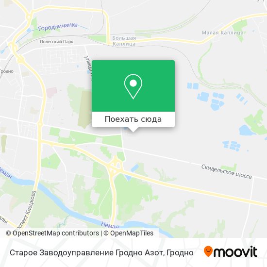 Карта Старое Заводоуправление Гродно Азот