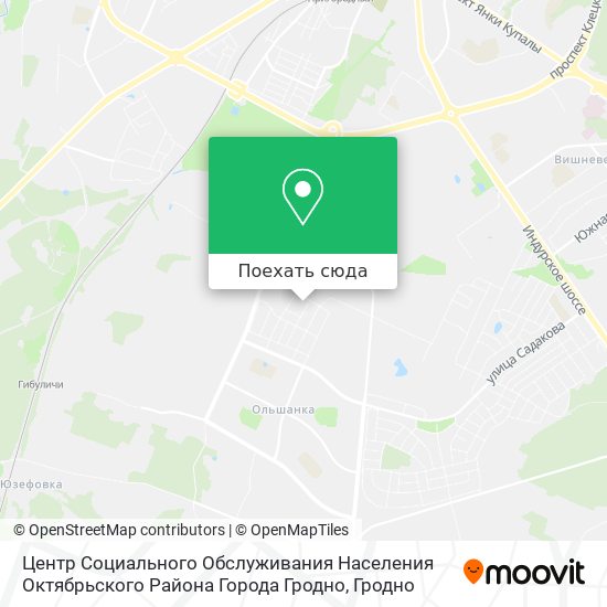 Карта Центр Социального Обслуживания Населения Октябрьского Района Города Гродно