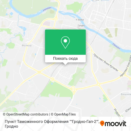 Карта Пункт Таможенного Оформления ""Гродно-Гап-2""
