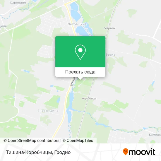 Карта Тишина-Коробчицы