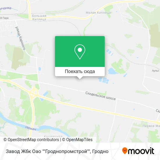 Карта Завод Жбк Оао ""Гроднопромстрой""
