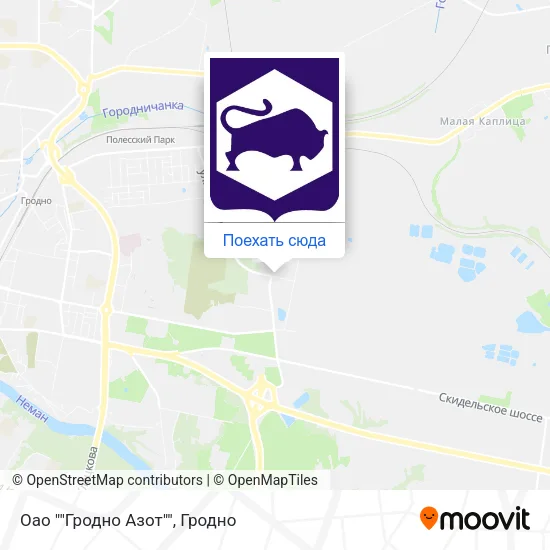 Карта Оао ""Гродно Азот""