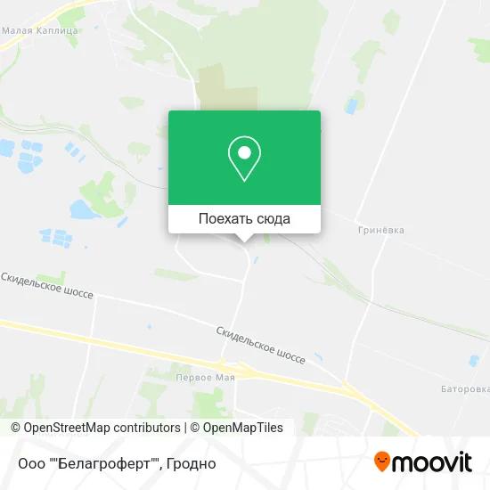 Карта Ооо ""Белагроферт""