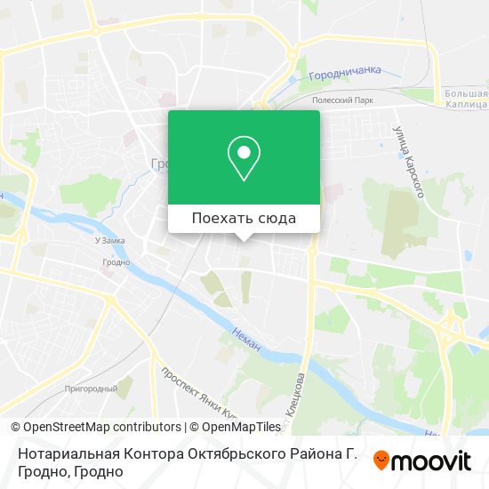 Карта Нотариальная Контора Октябрьского Района Г. Гродно