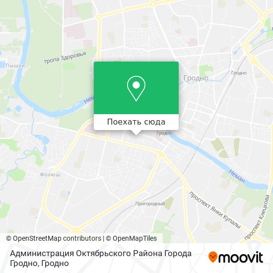 Карта Администрация Октябрьского Района Города Гродно