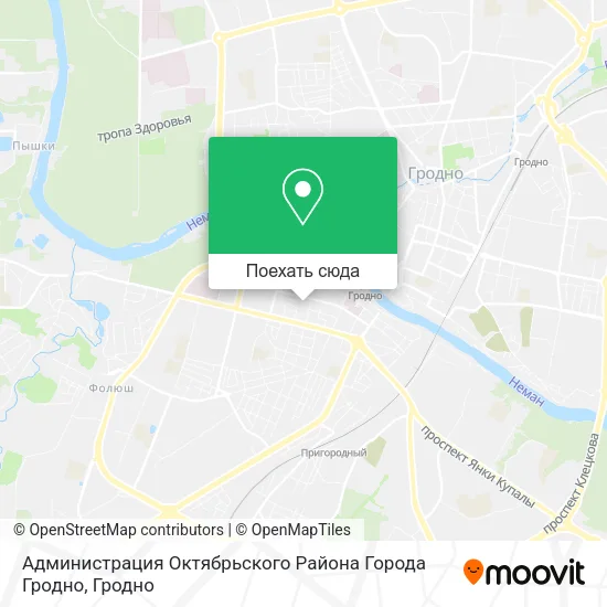 Карта Администрация Октябрьского Района Города Гродно