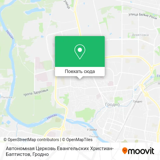 Карта Автономная Церковь Евангельских Христиан-Баптистов