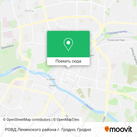 Карта РОВД Ленинского района г. Гродно
