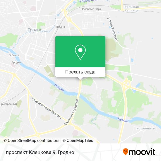 Карта проспект Клецкова 9