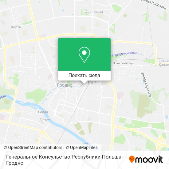 Карта Генеральное Консульство Республики Польша