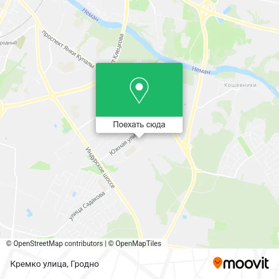 Карта Кремко улица