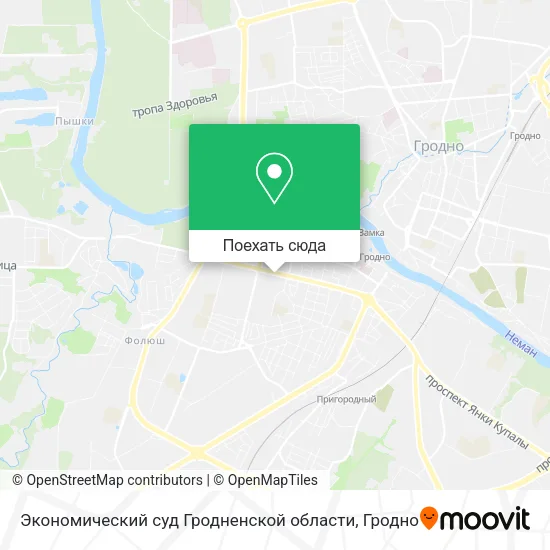 Карта Экономический суд Гродненской области
