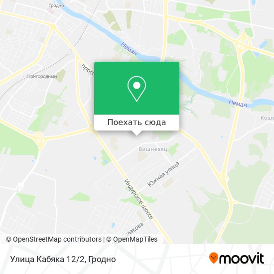 Карта Улица Кабяка 12/2