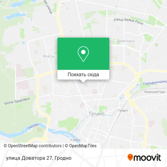 Карта улица Доватора 27