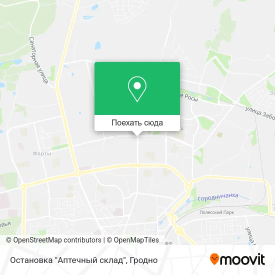 Карта Остановка "Аптечный склад"