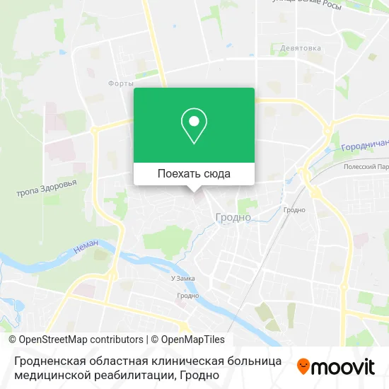 Карта Гродненская областная клиническая больница медицинской реабилитации