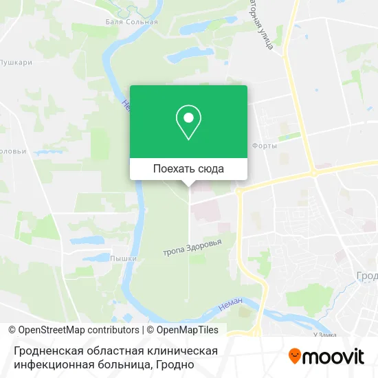 Карта Гродненская областная клиническая инфекционная больница