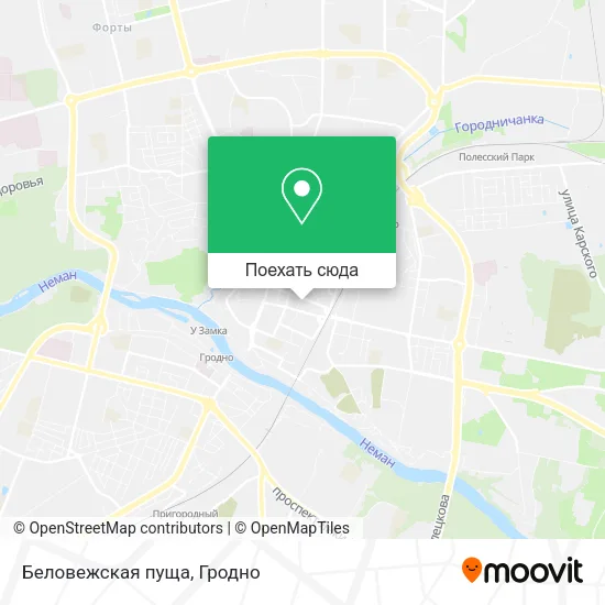Карта Беловежская пуща