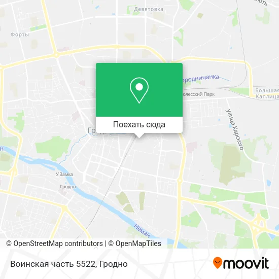Карта Воинская часть 5522