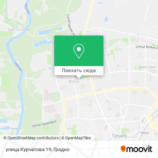 Карта улица Курчатова 19